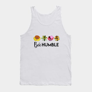 Bee Humble with Colorful Flowers, Love Bees, Cute Tank Top